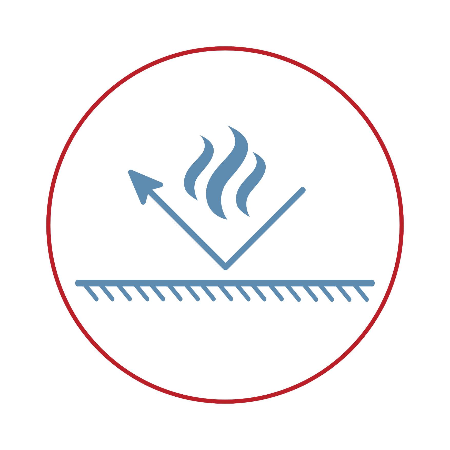 heat waves bounce off surface icon