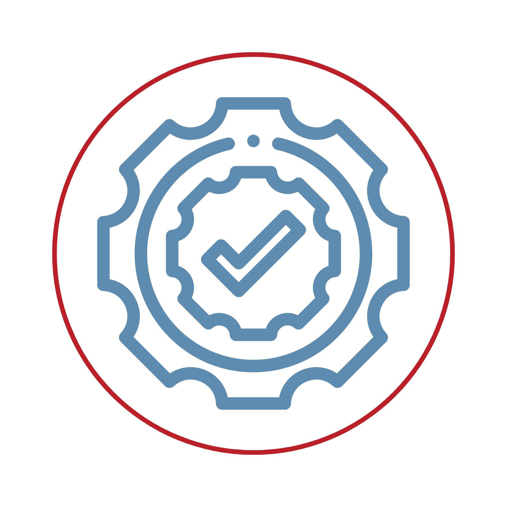 gear with checkmark icon