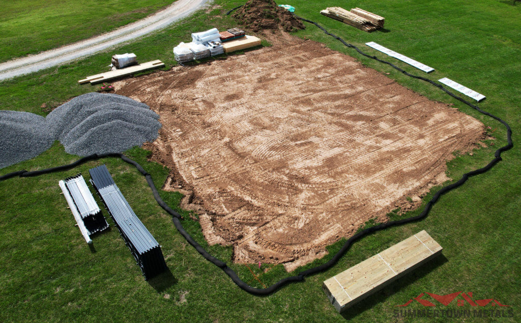 how to build a pole barn construction site prep