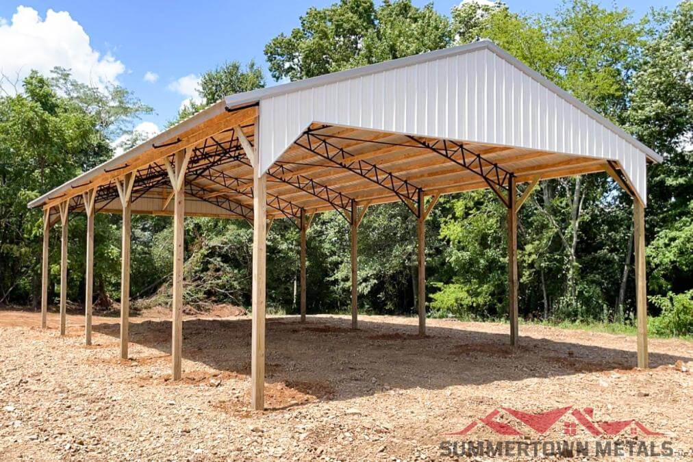 30'x60'x14' Hay Barn (Open) Roof and Gables | Farm and Ag Building