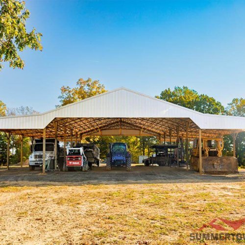 40'x60'x14' Open hay barn with side sheds
