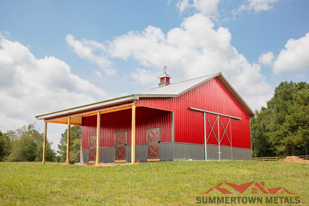 36'x36'x14' Residential Garage with Side Shed