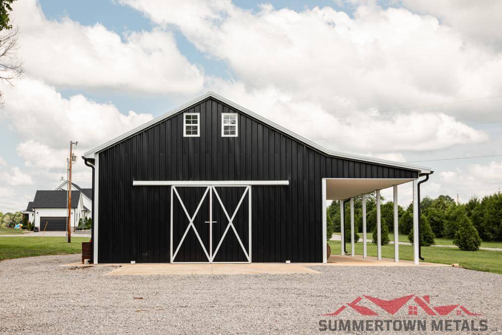 30'X50'X14' Residential Garage with Side Shed | BKRG305014-1